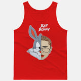 Bad Bunny / Bugs Art ADULT SIZES [Funny Latin Music T-shirt or Tank Top]-Tank Top (men's cut)-Red-Small-Over The Boardwalk Shirts