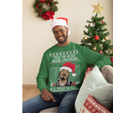 Twas the Nizzle Before Chrismizzle and all Through the Hizzle | Snoop Dog | Ugly Christmas Sweater [Unisex Crewneck Sweatshirt]-Over The Boardwalk Shirts