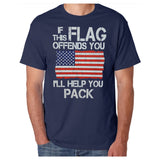 If This Flag Offends You I'll Help You Pack USA Flag Patriotic [T-shirt/Tank Top]-Tees & Tanks-Navy Tshirt-Small-Over The Boardwalk Shirts