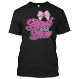 Bad to the Bow - Cheer | Cheerleading | Cheerleader [T-shirt]-T-Shirt-Black-Small-Over The Boardwalk Shirts