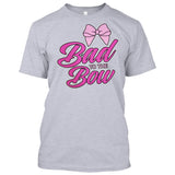 Bad to the Bow - Cheer | Cheerleading | Cheerleader [T-shirt]-T-Shirt-Heather Grey-Small-Over The Boardwalk Shirts