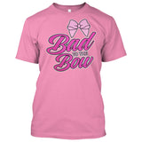 Bad to the Bow - Cheer | Cheerleading | Cheerleader [T-shirt]-T-Shirt-Pink-Small-Over The Boardwalk Shirts