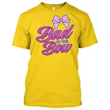 Bad to the Bow - Cheer | Cheerleading | Cheerleader [T-shirt]-T-Shirt-Yellow-Small-Over The Boardwalk Shirts