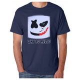Joker Face Marshmello Smiley Face DJ Why So Mello **ADULT SIZES** [Music T-shirt]-Tees & Tanks-Navy Tshirt-Small-Over The Boardwalk Shirts
