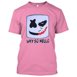 Joker Face Marshmello Smiley Face DJ Why So Mello **YOUTH SIZES** [Music T-shirt]-T-Shirt-Pink-Youth X-Small (2-4)-Over The Boardwalk Shirts