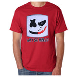 Joker Face Marshmello Smiley Face DJ Why So Mello **ADULT SIZES** [Music T-shirt]-Tees & Tanks-Red Tshirt-Small-Over The Boardwalk Shirts