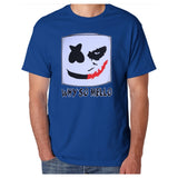 Joker Face Marshmello Smiley Face DJ Why So Mello **ADULT SIZES** [Music T-shirt]-Tees & Tanks-Royal Blue Tshirt-Small-Over The Boardwalk Shirts