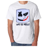 Joker Face Marshmello Smiley Face DJ Why So Mello **ADULT SIZES** [Music T-shirt]-Tees & Tanks-White Tshirt-Small-Over The Boardwalk Shirts
