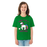 Born to be a Unicorn **Youth Sizes** [T-shirt] Kids/Children/Girls Sizes-T-Shirt-Kelly Green-Youth X-Small (2-4)-Over The Boardwalk Shirts