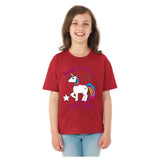 Born to be a Unicorn **Youth Sizes** [T-shirt] Kids/Children/Girls Sizes-T-Shirt-Red-Youth X-Small (2-4)-Over The Boardwalk Shirts