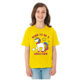 Born to be a Unicorn **Youth Sizes** [T-shirt] Kids/Children/Girls Sizes-T-Shirt-Yellow-Youth X-Small (2-4)-Over The Boardwalk Shirts