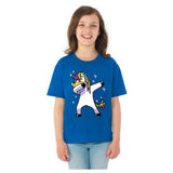Dabbing Unicorn Dab **Youth Sizes** [T-shirt] Kids/Children/Girls Sizes-T-Shirt-Royal Blue-Youth X-Small (2-4)-Over The Boardwalk Shirts