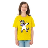 Dabbing Unicorn Dab **Youth Sizes** [T-shirt] Kids/Children/Girls Sizes-T-Shirt-Yellow-Youth X-Small (2-4)-Over The Boardwalk Shirts