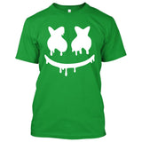 Dripping Bleeding Marshmello Smiley Face **Youth Sizes** [Music T-shirt] Kids/Children Sizes-T-Shirt-Kelly Green (White Print)-Youth X-Small (2-4)-Over The Boardwalk Shirts