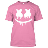 Dripping Bleeding Marshmello Smiley Face **Youth Sizes** [Music T-shirt] Kids/Children Sizes-T-Shirt-Pink (White Print)-Youth X-Small (2-4)-Over The Boardwalk Shirts