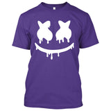 Dripping Bleeding Marshmello Smiley Face **Youth Sizes** [Music T-shirt] Kids/Children Sizes-T-Shirt-Purple (White Print)-Youth X-Small (2-4)-Over The Boardwalk Shirts