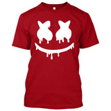 Dripping Bleeding Marshmello Smiley Face **Youth Sizes** [Music T-shirt] Kids/Children Sizes-T-Shirt-Red (White Print)-Youth X-Small (2-4)-Over The Boardwalk Shirts