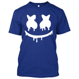 Dripping Bleeding Marshmello Smiley Face **Youth Sizes** [Music T-shirt] Kids/Children Sizes-T-Shirt-Royal Blue (White Print)-Youth X-Small (2-4)-Over The Boardwalk Shirts