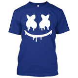 Dripping Bleeding Marshmello Smiley Face **Youth Sizes** [Music T-shirt] Kids/Children Sizes-T-Shirt-Royal Blue (White Print)-Youth X-Small (2-4)-Over The Boardwalk Shirts