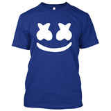 Marshmello Smiley Face **Youth Sizes** [Music T-shirt] Kids/Children Sizes-T-Shirt-Royal Blue (White Print)-Youth X-Small (2-4)-Over The Boardwalk Shirts