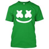 Marshmello Smiley Face **Youth Sizes** [Music T-shirt] Kids/Children Sizes-T-Shirt-Kelly Green (White Print)-Youth X-Small (2-4)-Over The Boardwalk Shirts