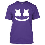 Marshmello Smiley Face **Youth Sizes** [Music T-shirt] Kids/Children Sizes-T-Shirt-Purple (White Print)-Youth X-Small (2-4)-Over The Boardwalk Shirts