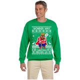 Wonder Why Christmas Missed Us | Biggie Smalls Cane | Ugly Christmas Sweater [Unisex Crewneck Sweatshirt]-Over The Boardwalk Shirts