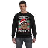 Wonder Why Christmas Missed Us | Biggie Smalls | Ugly Christmas Sweater [Unisex Crewneck Sweatshirt]-Over The Boardwalk Shirts