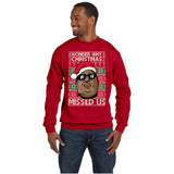 Wonder Why Christmas Missed Us | Biggie Smalls | Ugly Christmas Sweater [Unisex Crewneck Sweatshirt]-Over The Boardwalk Shirts