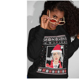 I'm The Naughty One | Billie Eilish | Ugly Christmas Sweater [Unisex Crewneck Sweatshirt]-Over The Boardwalk Shirts