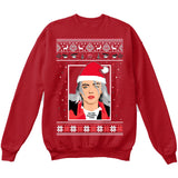 I'm The Naughty One | Billie Eilish | Ugly Christmas Sweater [Unisex Crewneck Sweatshirt]-Crewneck Sweater (Unisex)-Red-Small-Over The Boardwalk Shirts