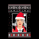 I'm The Naughty One | Billie Eilish | Ugly Christmas Sweater [Unisex Crewneck Sweatshirt]-Over The Boardwalk Shirts