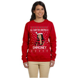 All I Want For Christmas Is Shmoney | Cardi B | Ugly Christmas Sweater [Unisex Crewneck Sweatshirt]-Over The Boardwalk Shirts