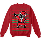 DABBING SANTA | Dabbing Santa Claus | Ugly Christmas Sweater [Unisex Crewneck Sweatshirt]-Crewneck Sweater (Unisex)-Red-Small-Over The Boardwalk Shirts