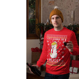 It's Gonna Be Huge | Donald Trump Funny Snowman | Ugly Christmas Sweater [Unisex Crewneck Sweatshirt]-Over The Boardwalk Shirts