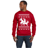 HUMPING REINDEERS | Humping Deers | Ugly Christmas Sweater [Unisex Crewneck Sweatshirt]-Over The Boardwalk Shirts