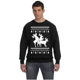 HUMPING REINDEERS | Humping Deers | Ugly Christmas Sweater [Unisex Crewneck Sweatshirt]-Over The Boardwalk Shirts