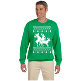 HUMPING REINDEERS | Humping Deers | Ugly Christmas Sweater [Unisex Crewneck Sweatshirt]-Over The Boardwalk Shirts