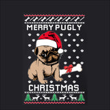 Merry Pugly Christmas | Pug Life | Ugly Christmas Sweater [Unisex Crewneck Sweatshirt]-Over The Boardwalk Shirts