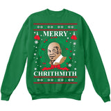 Merry Chrithmith | Mike Tyson | Ugly Christmas Sweater [Unisex Crewneck Sweatshirt]-Crewneck Sweater (Unisex)-Green-Small-Over The Boardwalk Shirts