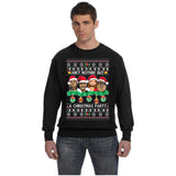 Rappers Rap Legends | Ain't Nothin But A Christmas Party | Tupac Biggie | Ugly Christmas Sweater [Unisex Crewneck Sweatshirt]-Over The Boardwalk Shirts