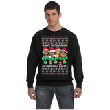 Rappers Rap Legends | Ain't Nothin But A Christmas Party | Tupac Biggie | Ugly Christmas Sweater [Unisex Crewneck Sweatshirt]-Over The Boardwalk Shirts
