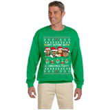 Rappers Rap Legends | Ain't Nothin But A Christmas Party | Tupac Biggie | Ugly Christmas Sweater [Unisex Crewneck Sweatshirt]-Over The Boardwalk Shirts