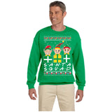 SANTA SQUAD | Elves Friends Logo | Ugly Christmas Sweater [Unisex Crewneck Sweatshirt]-Over The Boardwalk Shirts