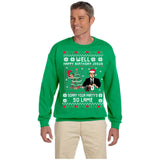 Well Happy Birthday Jesus Sorry Your Party's So Lame | Office | Ugly Christmas Sweater [Unisex Crewneck Sweatshirt]-Over The Boardwalk Shirts