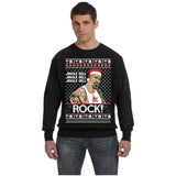 Jingle Bell Jingle Bell Rock | The Rock | Ugly Christmas Sweater [Unisex Crewneck Sweatshirt]