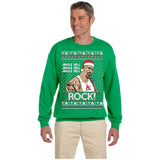 Jingle Bell Jingle Bell Rock | The Rock | Ugly Christmas Sweater [Unisex Crewneck Sweatshirt]