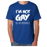 I'M NOT GAY but my BOYFRIEND is [Gay Pride LGBT T-shirt/Tank Top]-Tees & Tanks-Royal Blue Tshirt-Small-Over The Boardwalk Shirts