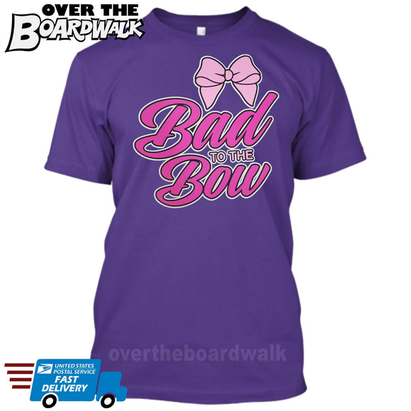 Bad to the Bow - Cheer | Cheerleading | Cheerleader [T-shirt]-Over The Boardwalk Shirts