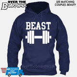 Beauty and Beast - "Beast" [T-shirt/Hoodie/Tank Top]-Hoodie-Navy-Over The Boardwalk Shirts